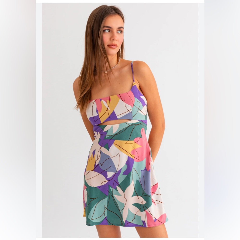 Le Lis Bust Cut-Out Mini Dress